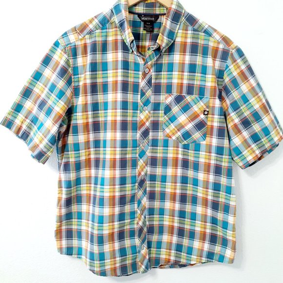Marmot Other - MARMOT MEDIUM PLAID BUTTON FRONT CAMP SHIRT